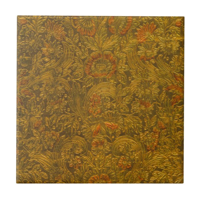 Carreau Motif floral vintage avec basculement (Devant)