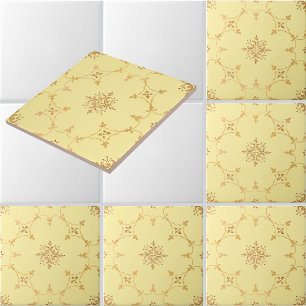 Carreau Motif floral vintage avec intérieurs à fleuron