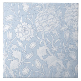 Carreau Motif Floral William Morris en bleu