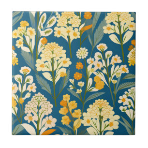 Carreau Motif floral Yarrow contemporain