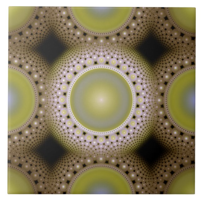 Carreau Motif fractal de Noël (Devant)