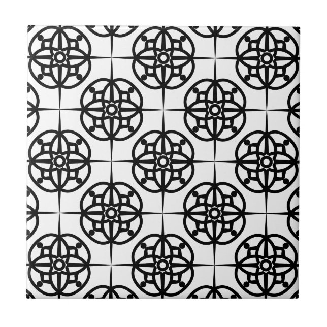 Carreau Motif géométrique ambiance rétro chic (Devant)