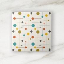 Motif géométrique atomique de style moderne du mil