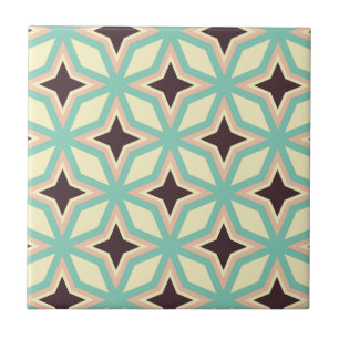 Carreau Motif géométrique avec une forme d'étoile sombre a
