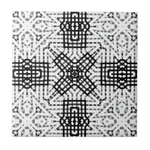 Carreau Motif géométrique blanc et noir