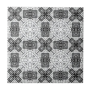 Carreau Motif géométrique blanc et noir
