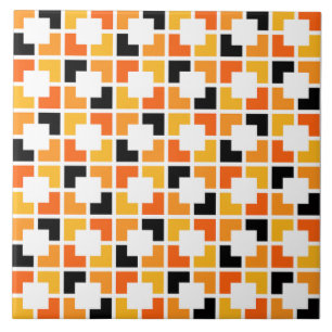 Carreau Motif géométrique Carré orange jaune