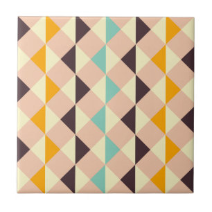 Carreau Motif géométrique chevauchant des losanges et un t