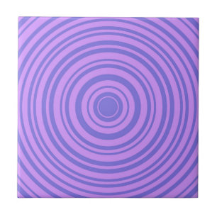 Carreau Motif géométrique circulaire bleu violet hypnotiqu