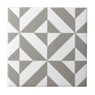 Carreau Motif géométrique de cube en Deco de gris argenté