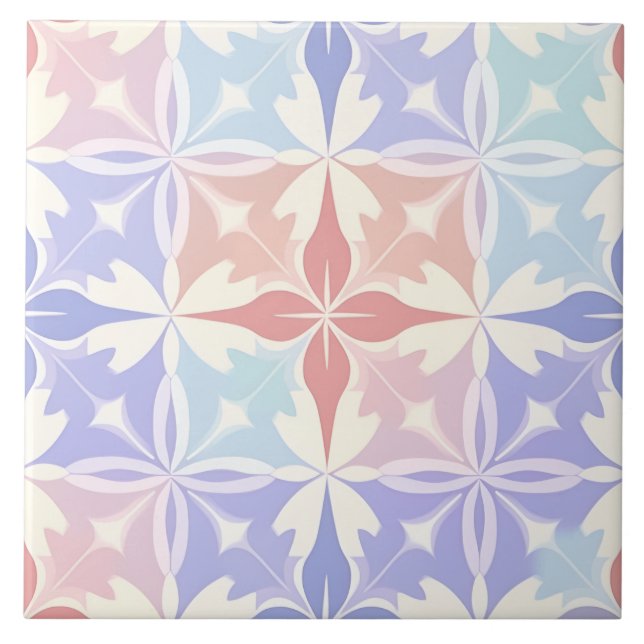 Carreau Motif géométrique de l'art indien coloré (Devant)