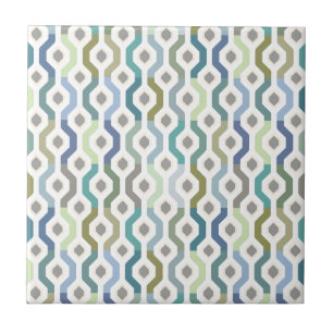 Carreau Motif géométrique de lien de mod de la moitié du