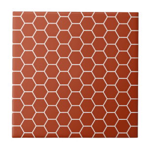 Carreau Motif géométrique de nid d'abeilles de rouge de