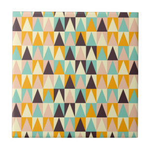 Carreau Motif géométrique de triangles multicolores