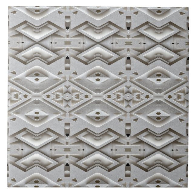Carreau Motif géométrique diamant en relief (Devant)