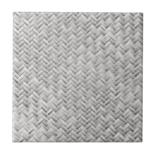 Carreau Motif géométrique du tissage du panier gris argent