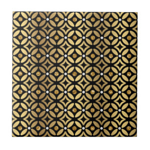 Carreau Motif géométrique Gold et Black
