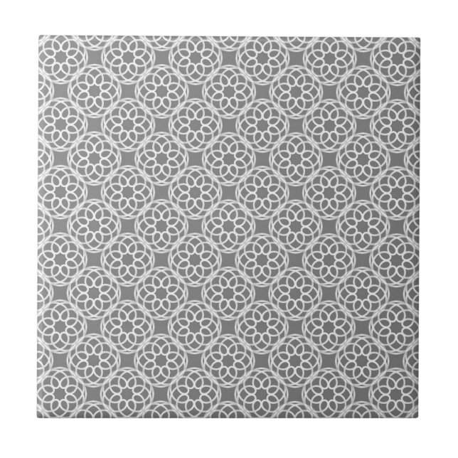Carreau Motif géométrique gris blanc sans couture (Devant)
