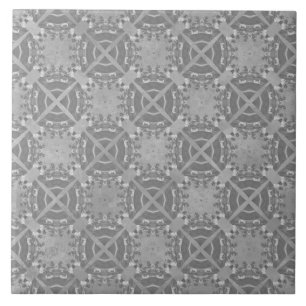 Carreau Motif géométrique gris des croix et des cercles