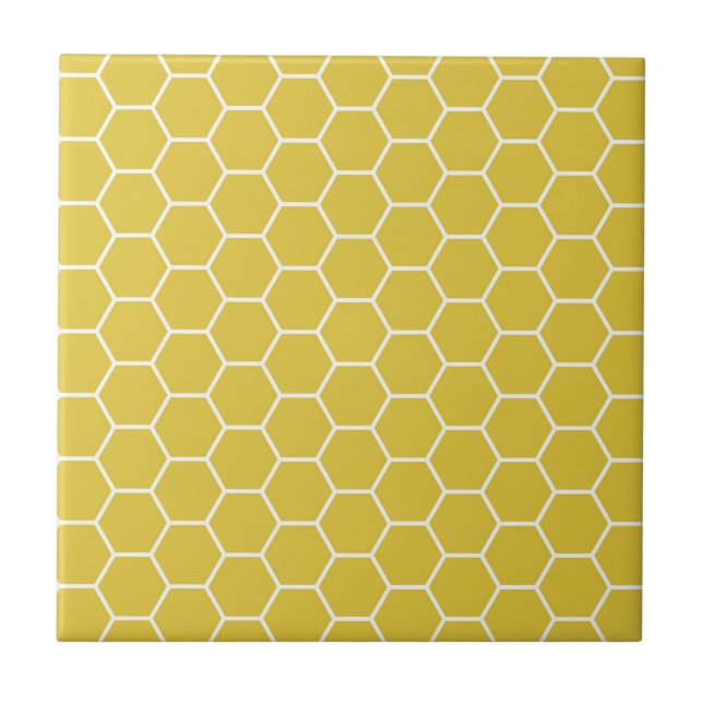 Carreau Motif géométrique jaune à la mode d'hexagone de (Devant)