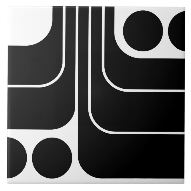 Carreau motif géométrique les années 70 style Vintage rétr (Devant)