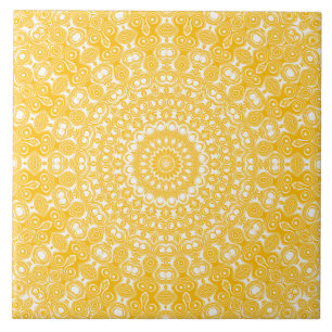 Carreau Motif Géométrique Mandala Doré