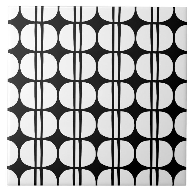 Carreau Motif géométrique moderne du milieu du siècle (Devant)