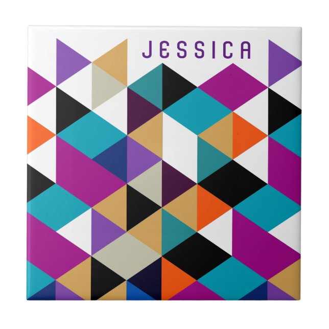 Carreau Motif géométrique moderne et coloré (Devant)