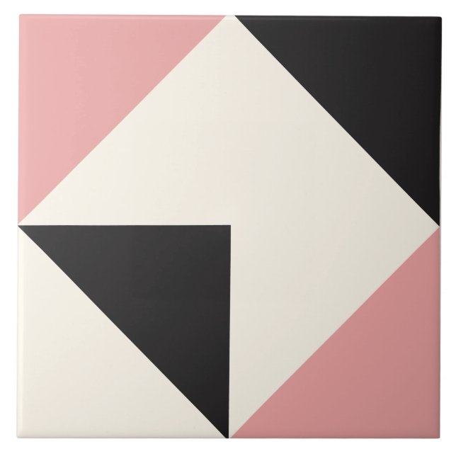 Carreau Motif géométrique moderne rose (Devant)