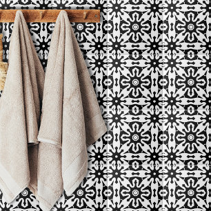 Carreau Motif géométrique noir et blanc Abstrait Op Art