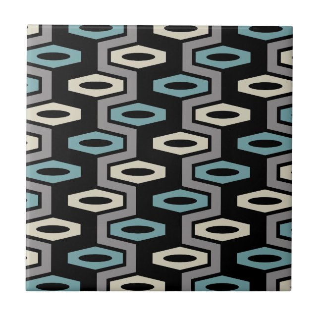 Carreau Motif géométrique rétro (Devant)