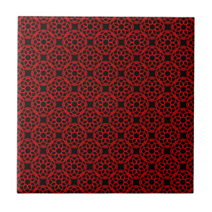 Carreau Motif géométrique rouge et noir sans couture