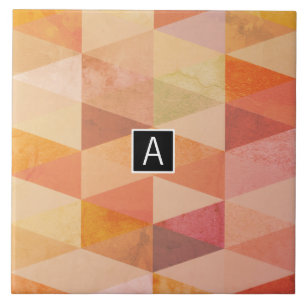 Carreau Motif géométrique Triangle doux Monogrammé