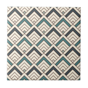 Carreau Motif géométrique turquoise