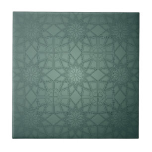 Carreau Motif géométrique vert sauge