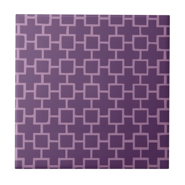 Carreau Motif géométrique violet (Devant)