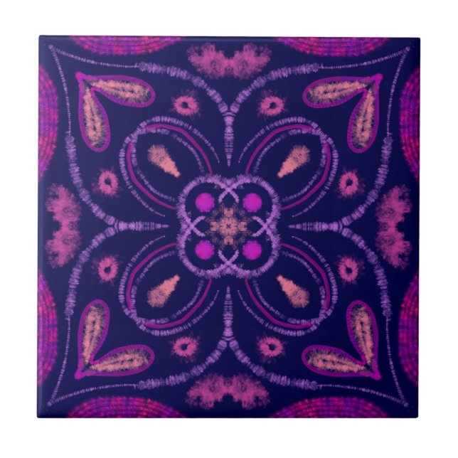 Carreau Motif géométrique violet moderne (Devant)