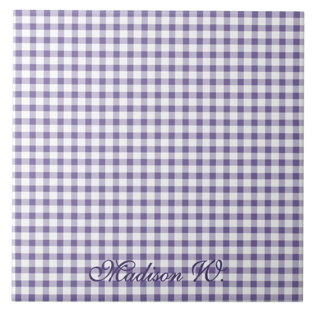 Carreau Motif Gingham Indigo Mignon (Devant)