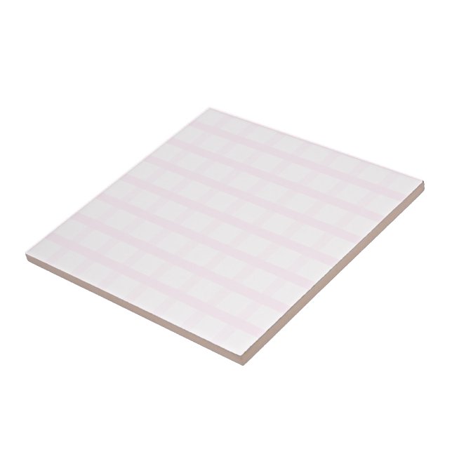 Carreau Motif Gingham Rose Quartz Rose et Rose Pastel  (Côté)