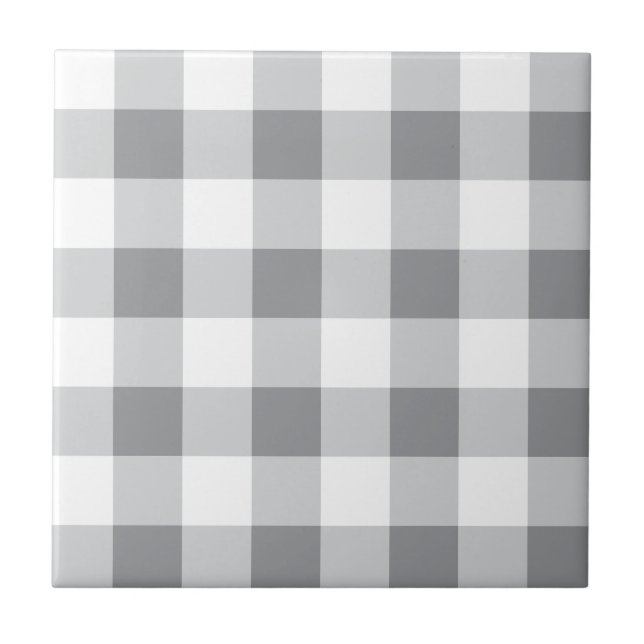 Carreau Motif gris et blanc En vichy (Devant)