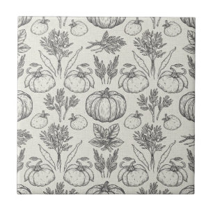 Carreau Motif Herbes & Légumes de Cuisine Rustique