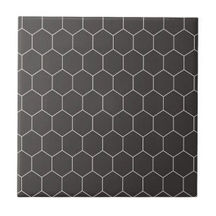 Carreau Motif Hexagon noir