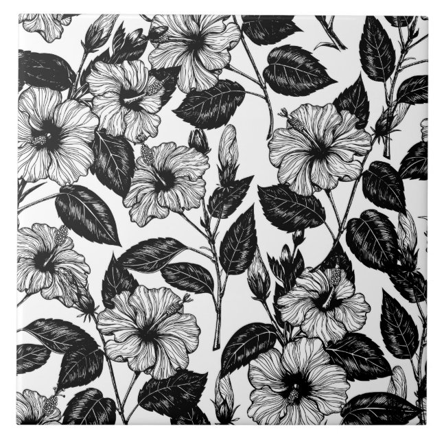 Carreau Motif Hibiscus (Devant)