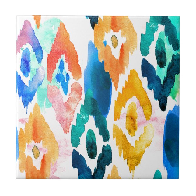 Carreau Motif Ikat Watercolor (Devant)