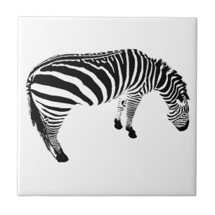 Carreau Motif Imprimé Zèbre Noir et Blanc Audacieux