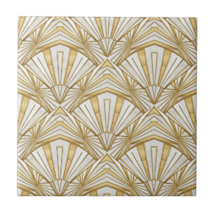 Carreau Motif infini de rayons de soleil Art Déco de luxe