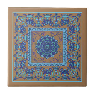 Carreau Motif Islamique Bleu Et Carrelage Brown En Céramiq