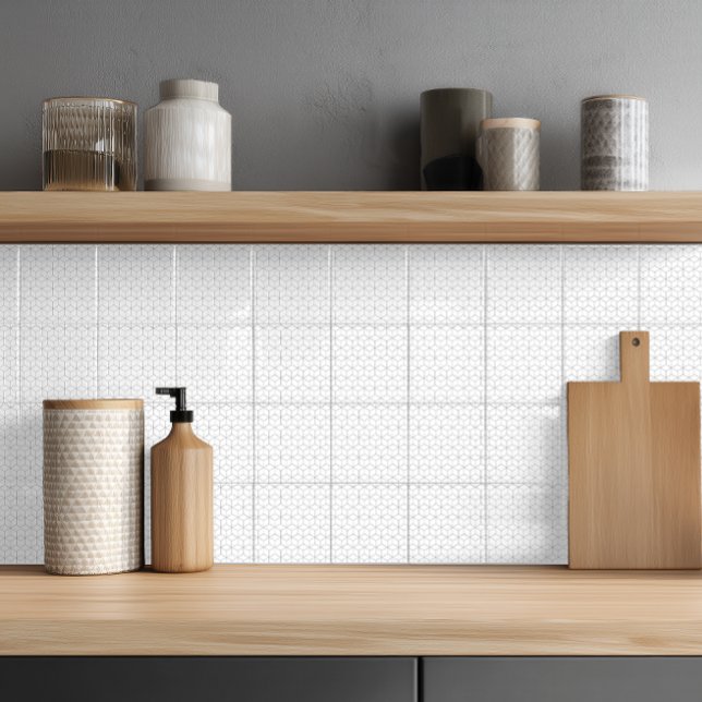 Carreau Motif isométrique moderne noir et blanc  (Créateur téléchargé)