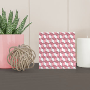 Carreau Motif isométrique rose gold moderne rose