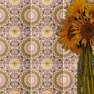 Carreau Motif kaléidoscopique ethnique de Bohême